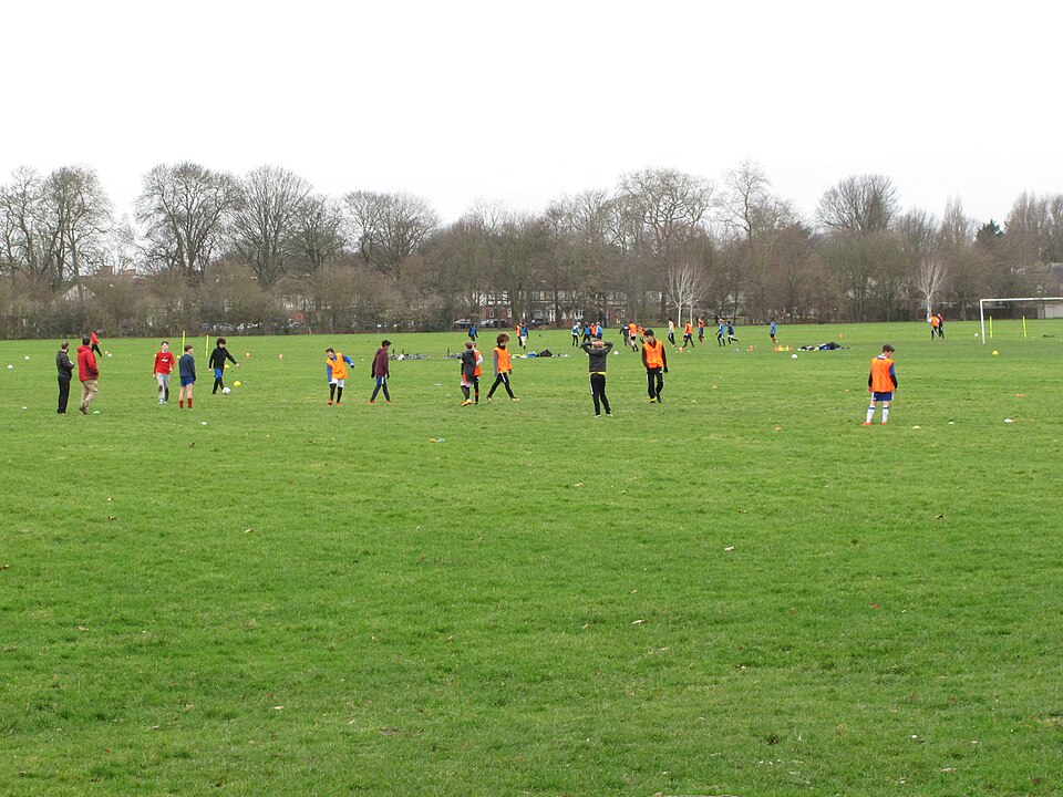 Hinchas siguiendo un partido internacional en un bar deportivo